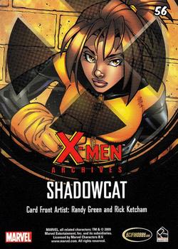 2009 Rittenhouse X-Men Archives #56 Shadowcat Back