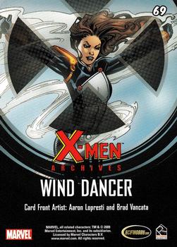 2009 Rittenhouse X-Men Archives #69 Wind Dancer Back