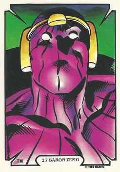 1989 Comic Images Marvel Comics Mike Zeck #27 Baron Zemo Front