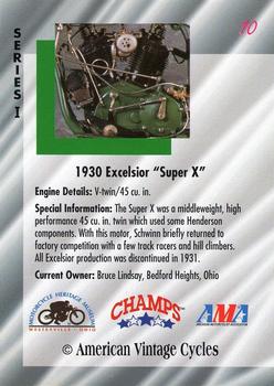 1992-93 Champs American Vintage Cycles #10 1930 Excelsior 