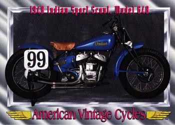 1992-93 Champs American Vintage Cycles #87 1948 Indian Sport Scout Model 648 Front