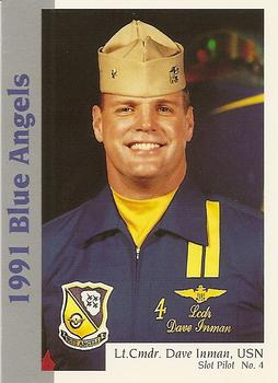 1991 Sterling Blue Angels #4 Lt. Cmdr. Dave Inman, USN Front