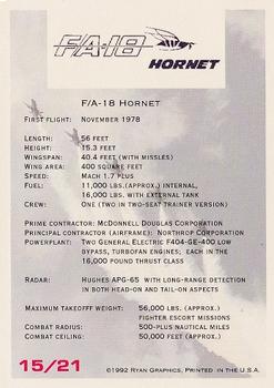 1992 Ryan Blue Angels #15 F/A-18 Hornet Back