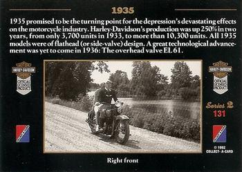 1992-93 Collect-A-Card Harley Davidson #131 1935 Back