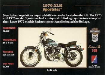 1992-93 Collect-A-Card Harley Davidson #169 1976 XLH Sportster Back