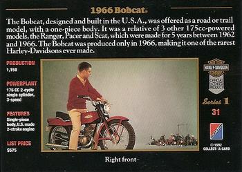 1992-93 Collect-A-Card Harley Davidson #31 1966 Bobcat Back
