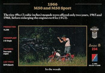 1992-93 Collect-A-Card Harley Davidson #234 1966 M50 & M50 Sport Back