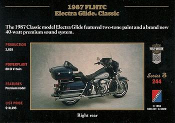 1992-93 Collect-A-Card Harley Davidson #244 1987 FLHTC Electra Glide Classic Back