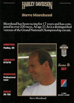 1992-93 Collect-A-Card Harley Davidson #287 Steve Morehead Back