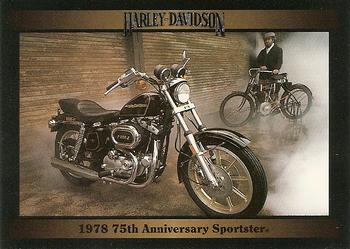 1992-93 Collect-A-Card Harley Davidson #54 1978 75th Anniversary Sportster Front