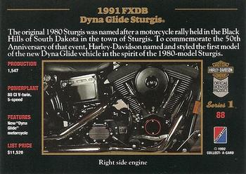 1992-93 Collect-A-Card Harley Davidson #88 1991 Sturgis Back