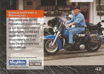 1994 SkyBox Harley-Davidson #42 Kickstarting A Panhead Back