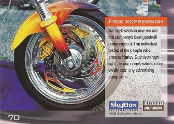 1994 SkyBox Harley-Davidson #70 Free Expression Back