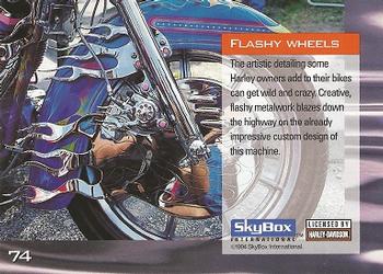 1994 SkyBox Harley-Davidson #74 Flashy Wheels Back
