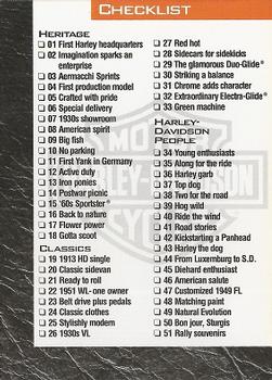 1994 SkyBox Harley-Davidson #90 Checklist Front