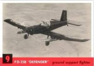 1956 Topps Jets (R707-1) #9 FD-25B Defender Front