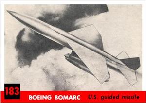 1956 Topps Jets (R707-1) #183 Boeing Bomarc               U.S. guided missile Front