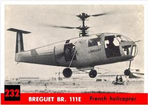 1956 Topps Jets (R707-1) #232 Breguet Br. 111E            French helicopter Front