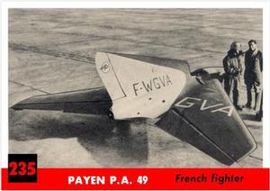1956 Topps Jets (R707-1) #235 Payen P.A. 49               French fighter Front
