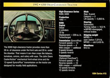 1994 TCM John Deere #15 1992 6300 High Clearance Tractor Back