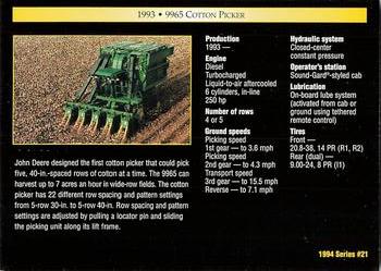 1994 TCM John Deere #21 1993 9965 Cotton Picker Back