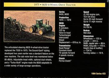 1994 TCM John Deere #23 1975 8630 4-Wheel-Drive Tractor Back