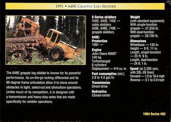1994 TCM John Deere #62 1991 648E Grapple Log Skidder Back