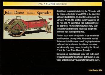 1994 TCM John Deere #74 1910 Manure Spreaders Back