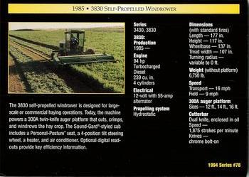 1994 TCM John Deere #78 1985 3830 self-Propelled Windrower Back