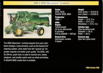 1994 TCM John Deere #80 1989 9500 Maximizer Combine Back