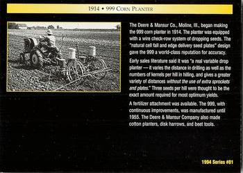 1994 TCM John Deere #81 1914 999 Corn Planter Back
