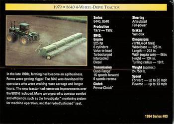 1994 TCM John Deere #83 1979 8640 4-Wheel-Drive Tractor Back
