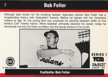 1993-94 TCM Caterpillar #2 Bob Feller Back