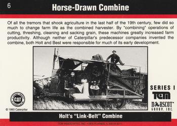 1993-94 TCM Caterpillar #6 Horse-Drawn Combine Back