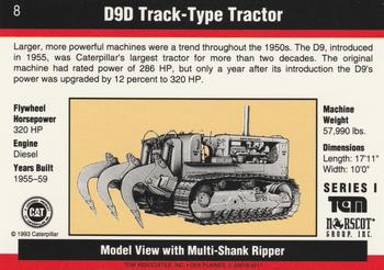 1993-94 TCM Caterpillar #8 D9D Track-Type Tractor Back