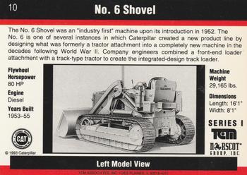 1993-94 TCM Caterpillar #10 No. 6 Shovel Back