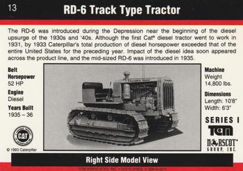 1993-94 TCM Caterpillar #13 RD-6 Track-Type Tractor Back