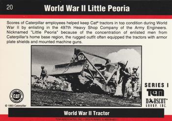 1993-94 TCM Caterpillar #20 WWII Little Peoria Back