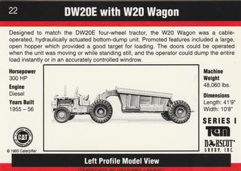 1993-94 TCM Caterpillar #22 DW20E with W20 Wagon Back