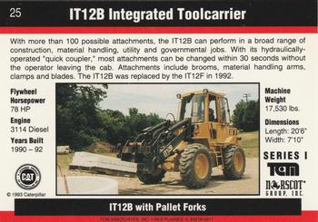 1993-94 TCM Caterpillar #25 IT12B Integrated Toolcarrier Back