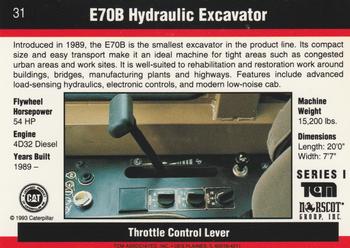 1993-94 TCM Caterpillar #31 E70B Hydraulic Excavator Back