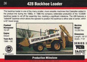 1993-94 TCM Caterpillar #36 428 Backhoe Loader Back