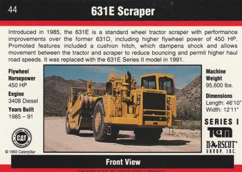 1993-94 TCM Caterpillar #44 631E Scraper Back