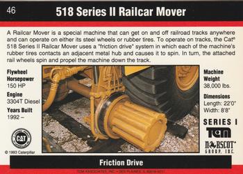 1993-94 TCM Caterpillar #46 518 Series II Railcar Mover Back