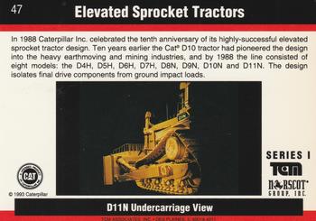 1993-94 TCM Caterpillar #47 Elevated Sprocket Tractors Back
