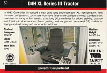 1993-94 TCM Caterpillar #52 D4H XL Series III Tractor Back