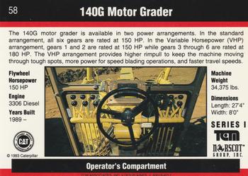 1993-94 TCM Caterpillar #58 140G Motor Grader Back