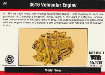 1993-94 TCM Caterpillar #69 3516 Vehicular Engine Back