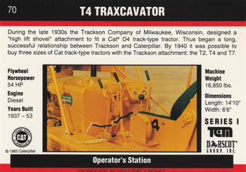 1993-94 TCM Caterpillar #70 T4 Traxcavator Back