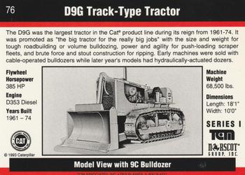 1993-94 TCM Caterpillar #76 D9G Track-Type Tractor Back